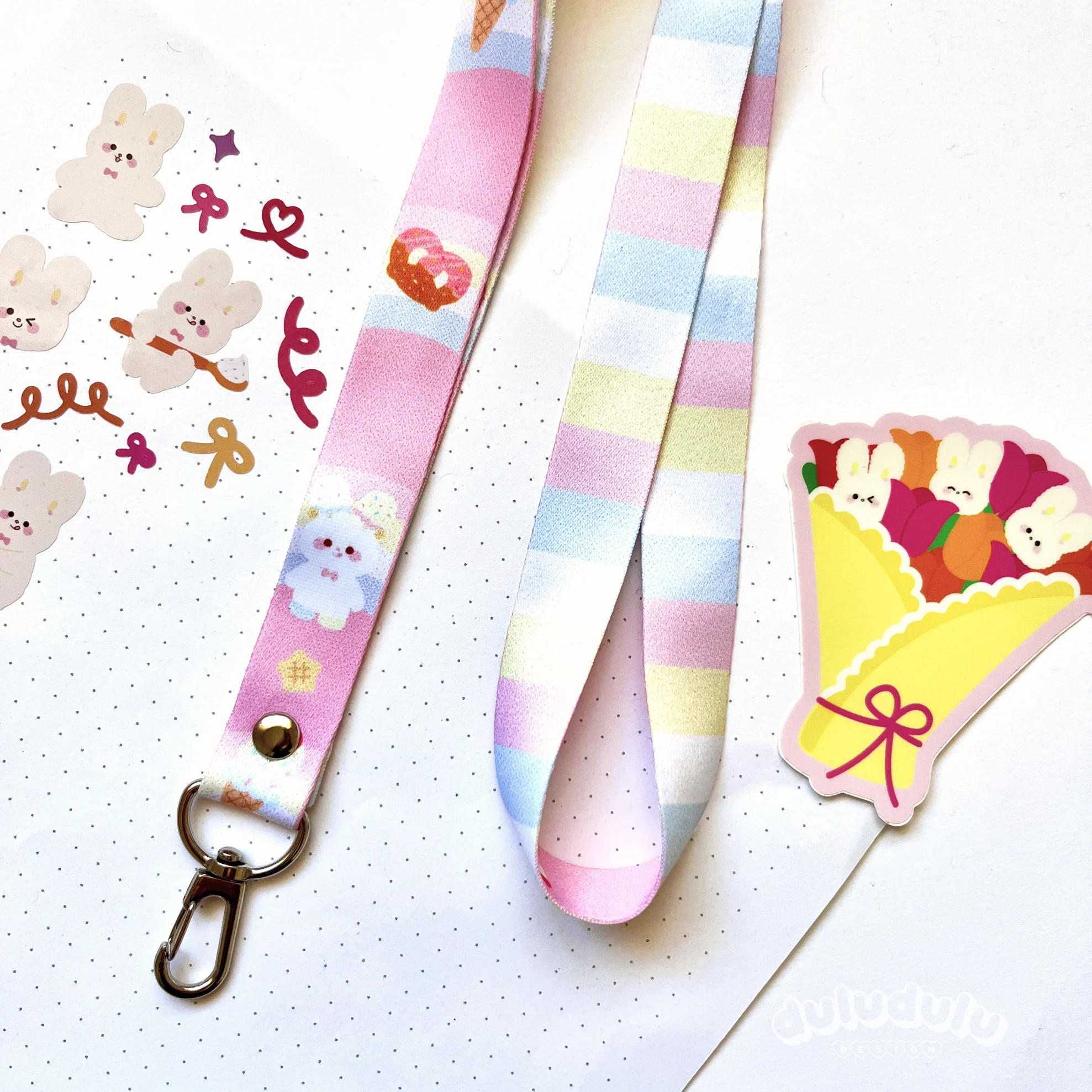 Ice Cream Bunny Cardholder & Lanyard - Image 3